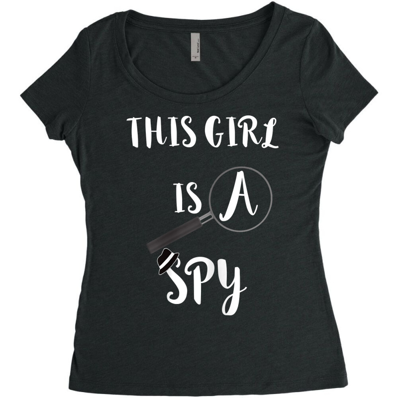 This Girl Is A Spy Costume Investigate Detective T Shirt Women's Triblend Scoop T-shirt by uekirstockpg | Artistshot