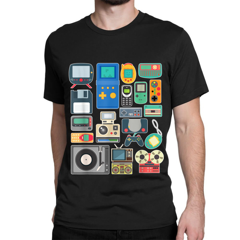 80s 90s Video Game Retro Vintage Classic Arcade Painting Classic T-shirt by FrederickDesign | Artistshot