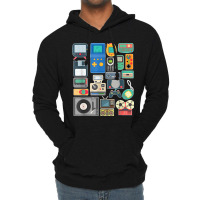 80s 90s Video Game Retro Vintage Classic Arcade Painting Lightweight Hoodie | Artistshot