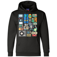 80s 90s Video Game Retro Vintage Classic Arcade Painting Champion Hoodie | Artistshot