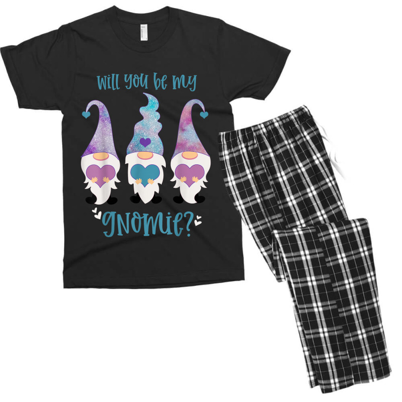 Will You Be My Gnomie Gnomes Men's T-shirt Pajama Set | Artistshot