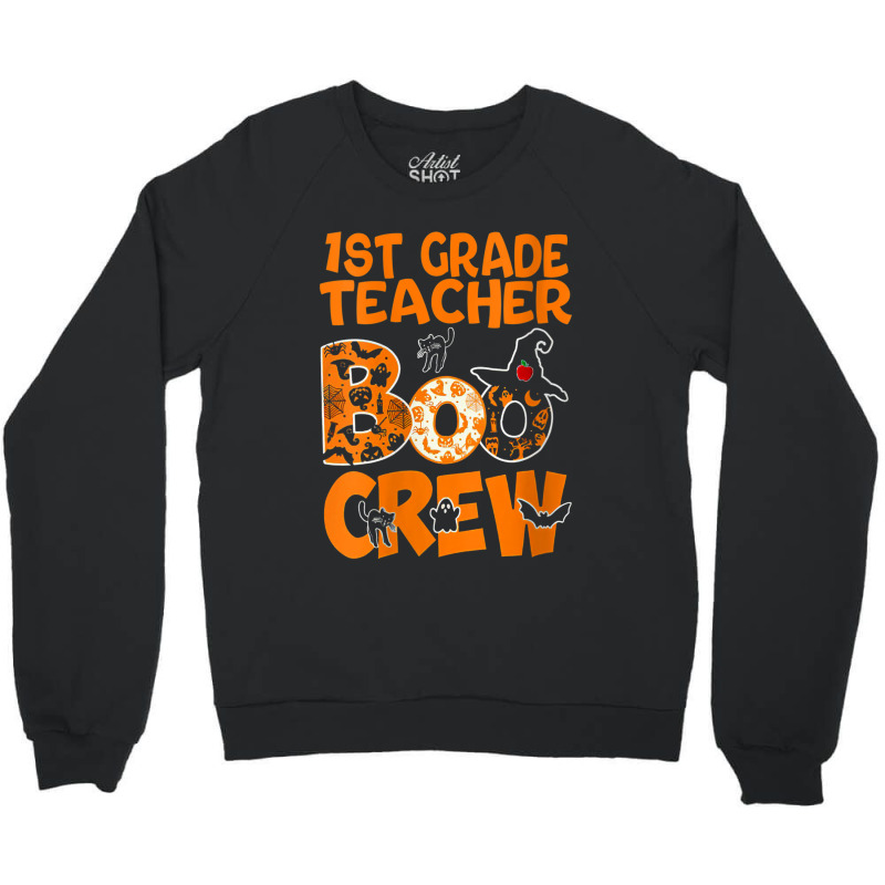 Womens 1st Grade Teacher Teacher Halloween Costume With Cutest Pump Crewneck Sweatshirt | Artistshot