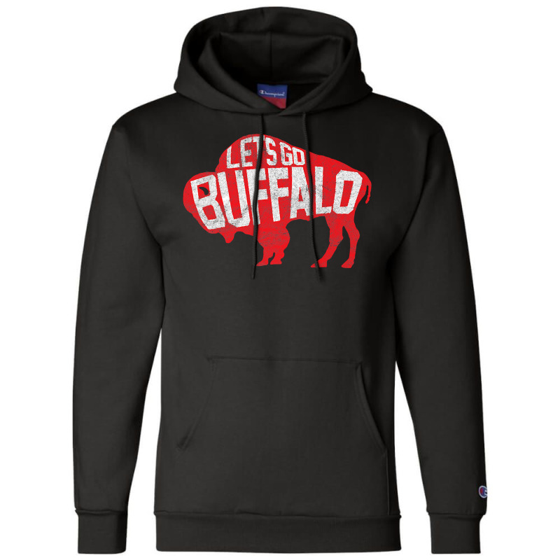 Let's Go Buffalo   Ny New York Retro Sports City Fan Love Premium T Sh Champion Hoodie | Artistshot