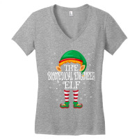 Family Matching Group Christmas The Biomedical Engineer Elf T Shirt Women's V-neck T-shirt | Artistshot