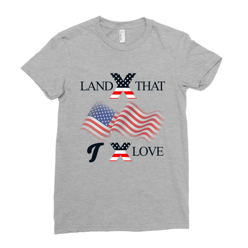 Usa Land That I Love Ladies Fitted T-Shirt by cogentprint | Artistshot