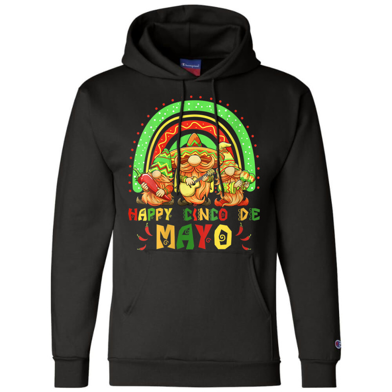 Womens Cute Gnome Cinco De Mayo Rainbow Mexican Fiesta Match Outfit Champion Hoodie | Artistshot