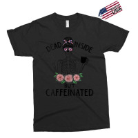 Womens Dead Inside But Caffeinated Halloween Messy Bun Exclusive T-shirt | Artistshot