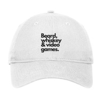 Beard, Whiskey   Video Games  Manly Whiskey Drinker Adjustable Cap | Artistshot