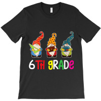 Womens First Day Teacher Back To School Gnomes 6th Grade Crew T-shirt | Artistshot