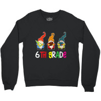 Womens First Day Teacher Back To School Gnomes 6th Grade Crew Crewneck Sweatshirt | Artistshot