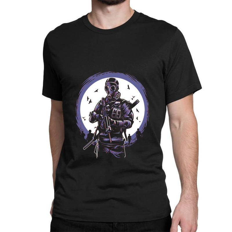 Gas Mask Soldier Classic T-shirt | Artistshot