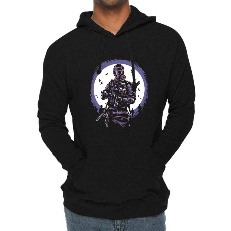 Gas Mask Soldier Lightweight Hoodie | Artistshot