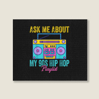 90s Hip Hop Clothing Rap Music Nostalgia Old School Gangster Men Women Landscape Canvas Print | Artistshot