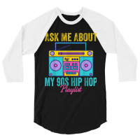 90s Hip Hop Clothing Rap Music Nostalgia Old School Gangster Men Women 3/4 Sleeve Shirt | Artistshot