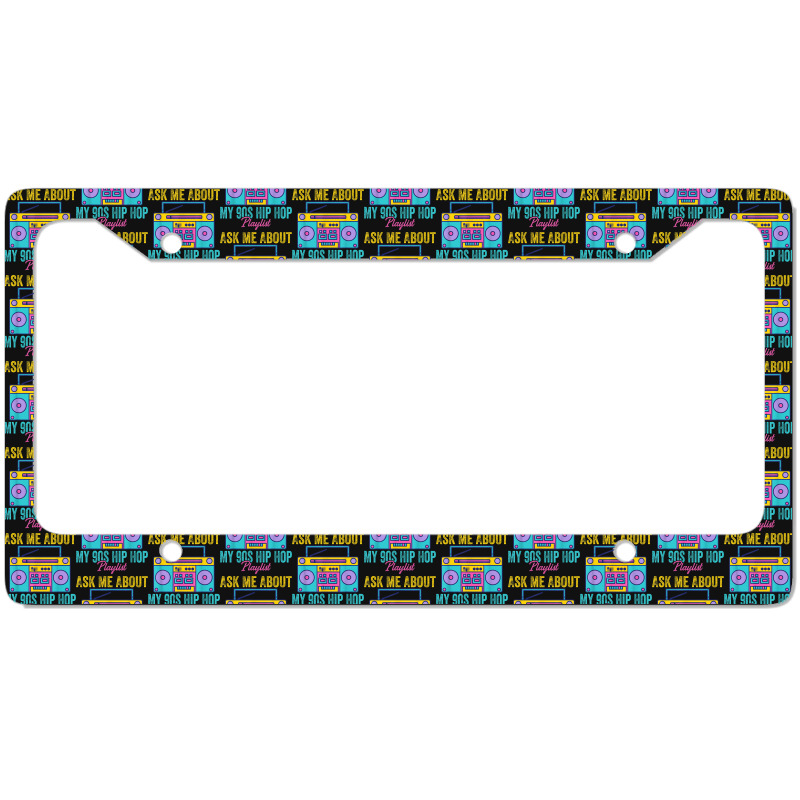 90s Hip Hop Clothing Rap Music Nostalgia Old School Gangster Men Women License Plate Frame | Artistshot