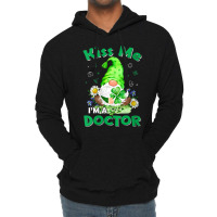 Womens Funny Doctor Nurse Gnomes St Patrick's Day Tee Nursing Lover Lightweight Hoodie | Artistshot