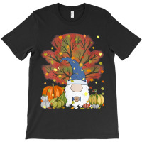 Womens Funny Fall Gnome Pumpkin & Coffee Lover Autumn Thanksgiving T-shirt | Artistshot