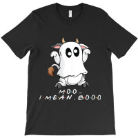 Womens Funny Halloween Moo I Mean Boo Funny Ghost Cow T-shirt | Artistshot