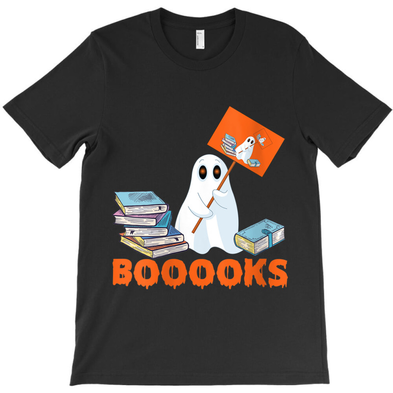 Womens Ghost Booooks Funny Halloween Boo Reading Books T-shirt | Artistshot