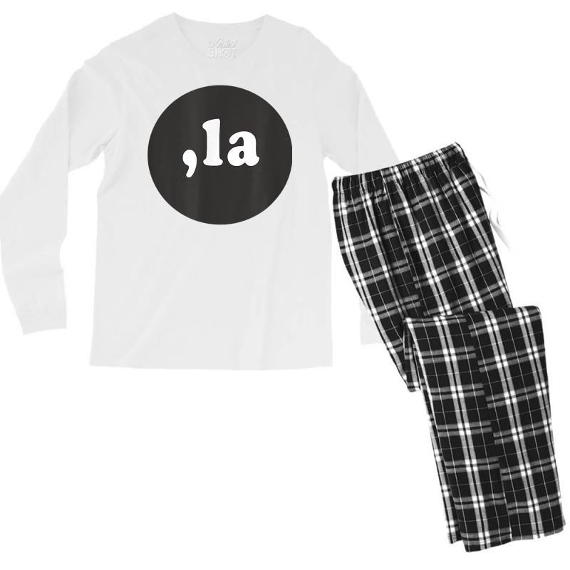 Comma La  Funny Kamala T Shirt Men's Long Sleeve Pajama Set | Artistshot