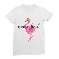 Flower Pink Mama Bird Momma Flamingo Summer Sea 2019 Floral Ladies Fitted T-shirt | Artistshot