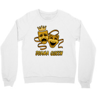 Drama Queen Comedy And Tragedy Gold Theater Masks Crewneck Sweatshirt | Artistshot