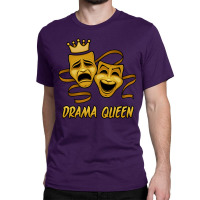 Drama Queen Comedy And Tragedy Gold Theater Masks Classic T-shirt | Artistshot