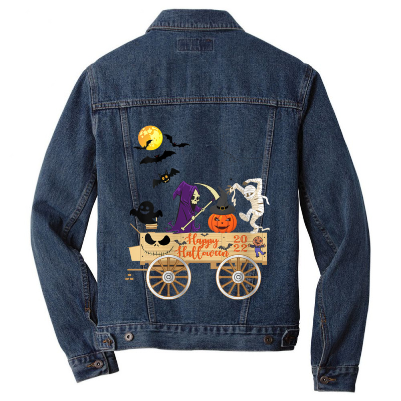 Womens Gnome Witch Halloween Pumpkin Autumn Fall Holiday 2022 Men Denim Jacket | Artistshot