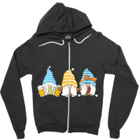 Womens Gnomes Eating Oktoberfest Prfetzel Sausage Bratwurst German Zipper Hoodie | Artistshot