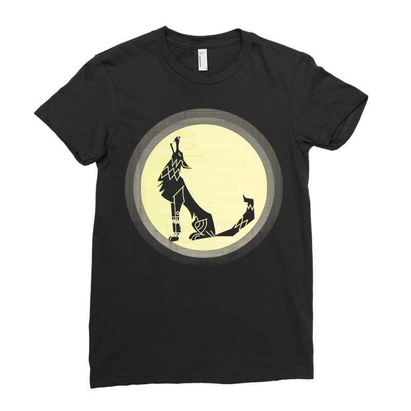 Wolf Full Moon T  Shirt Wolf Full Monn T  Shirt Ladies Fitted T-Shirt by deadwoodaccidental | Artistshot