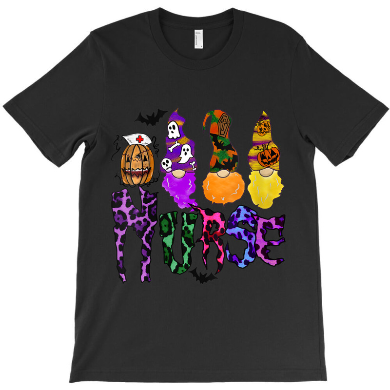 Womens Halloween Nurse Nursing Cute Health Worker Halloween Gnomes T-shirt | Artistshot