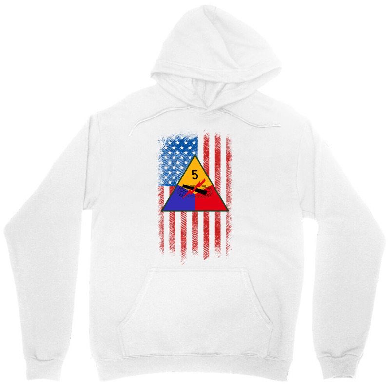 5th Armored Division 5th Ad American Flag Long Sleeve T Shirt Unisex Hoodie | Artistshot