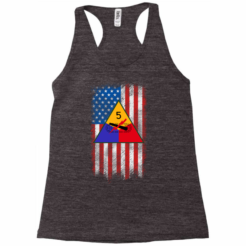 5th Armored Division 5th Ad American Flag Long Sleeve T Shirt Racerback Tank | Artistshot