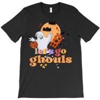 Retro Vintage Groovy Let's Go Ghouls Halloween Ghost Costume T Shirt T-shirt | Artistshot