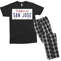 San Jose California Bay Area Silicone Valley License Plate T Shirt Men's T-shirt Pajama Set | Artistshot