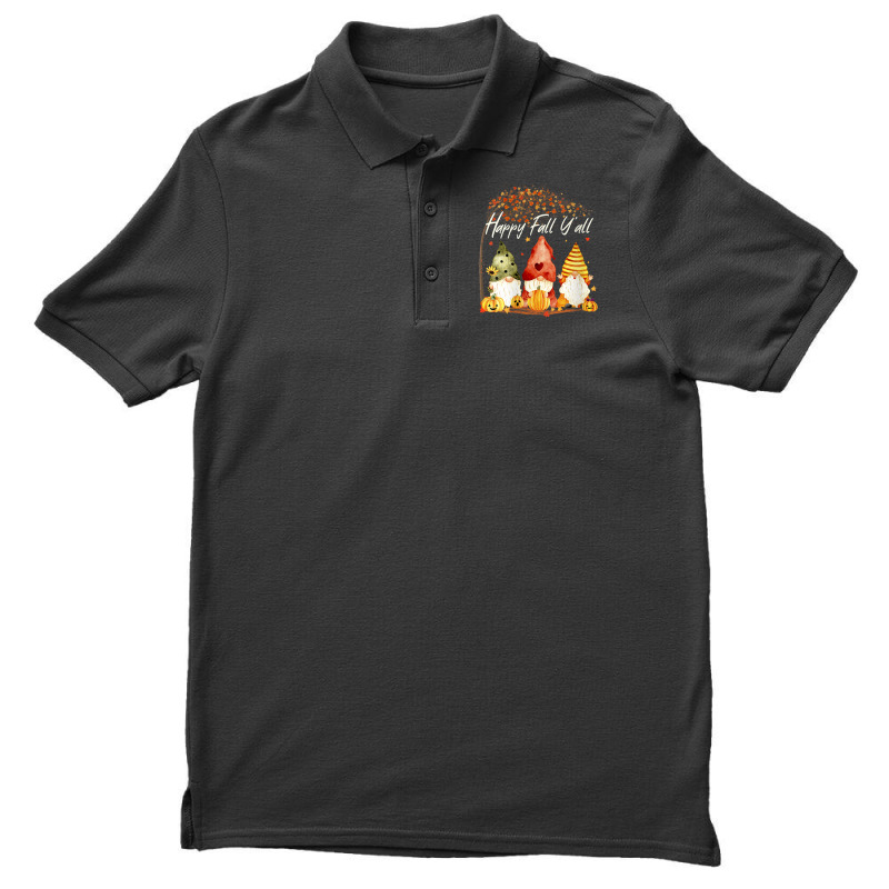 Womens Happy Fall Y'all Garden Gnome Hello Autumn Fall Season Gift Men's Polo Shirt | Artistshot