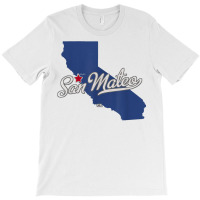 San Mateo California Ca Map T Shirt T-shirt | Artistshot