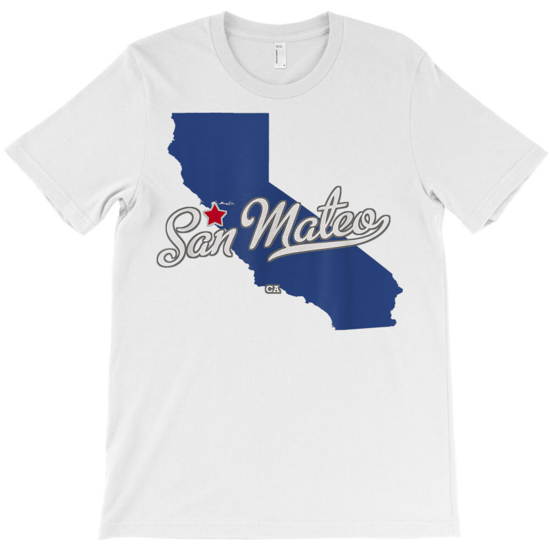 San Mateo California Ca Map T Shirt T-shirt | Artistshot