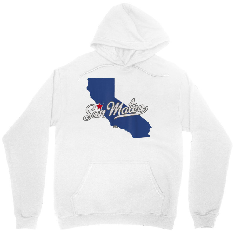 San Mateo California Ca Map T Shirt Unisex Hoodie | Artistshot