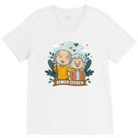 Senior Citizen Couple Old Senior Citizen T Shirt V-neck Tee | Artistshot