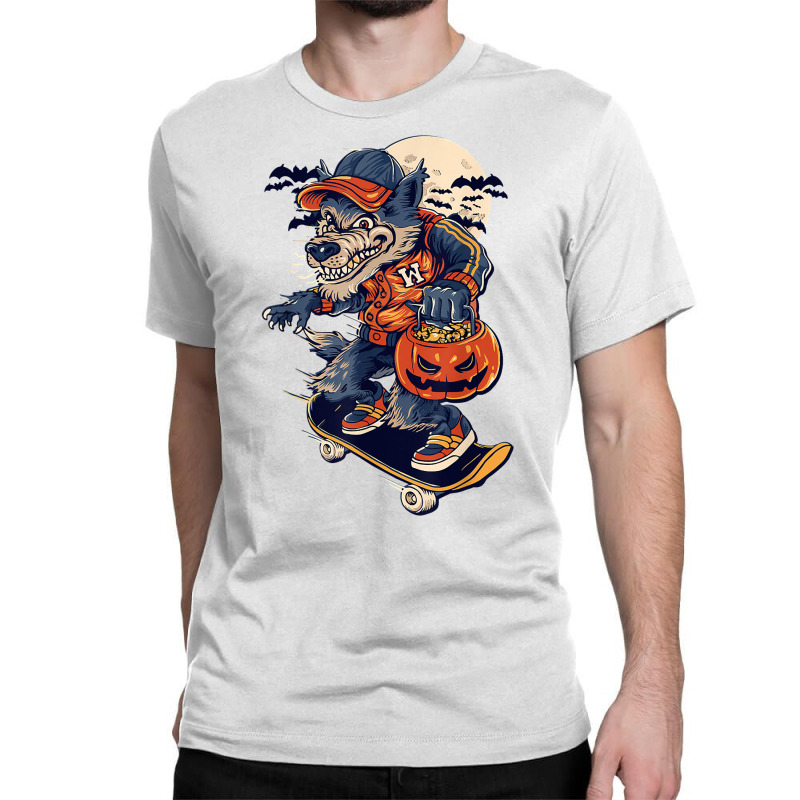 Skateboard Werewolf Kids Halloween T Shirt Classic T-shirt | Artistshot