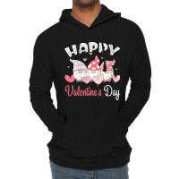 Womens Happy Valentine's Day Gnome Heart For Women Men Couples Lightweight Hoodie | Artistshot