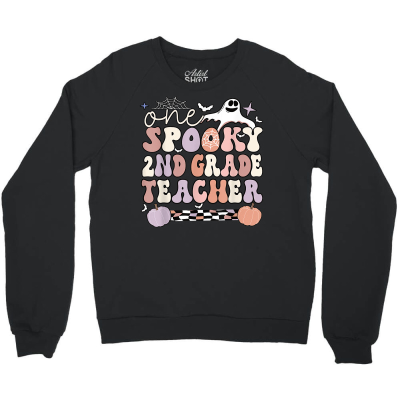 Spooky Second Grade Teacher Halloween 2nd Grade Teacher T Shirt Crewneck Sweatshirt | Artistshot