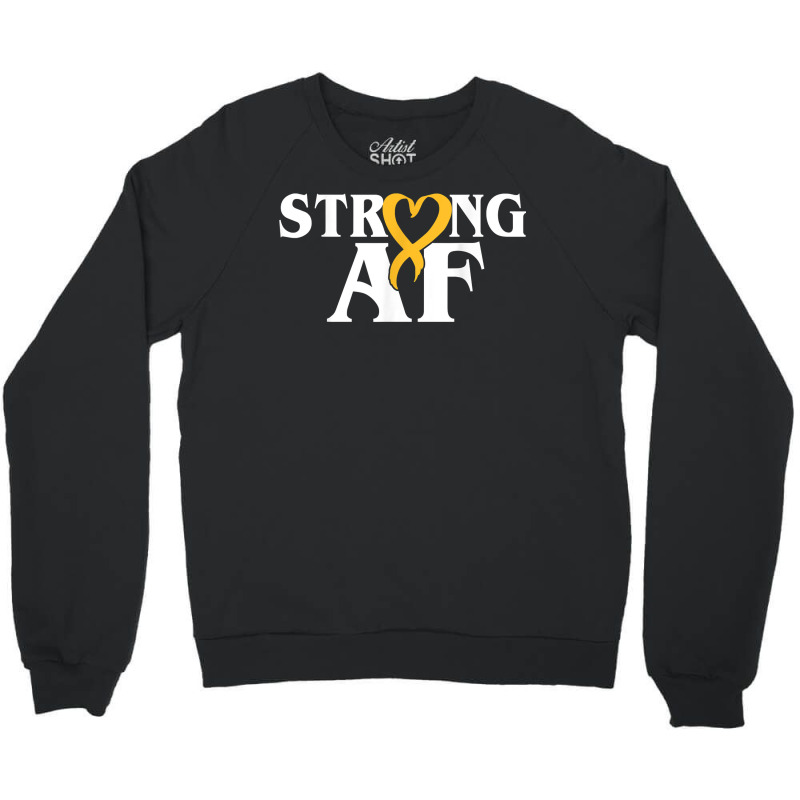 Strong Childhood Cancer Awareness Month T Shirt Crewneck Sweatshirt | Artistshot