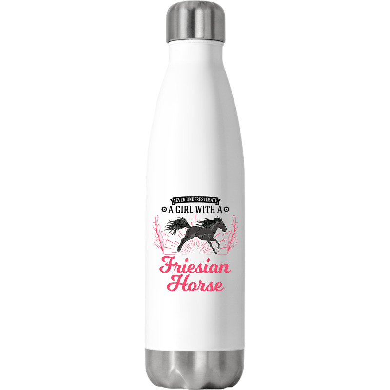 Friesian Horse T  Shirt Friesian Horse Girl T  Shirt Stainless Steel Water Bottle | Artistshot