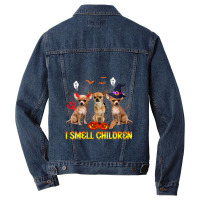 Womens I Smell Childen Funny Halloween Chihuahua Men Denim Jacket | Artistshot