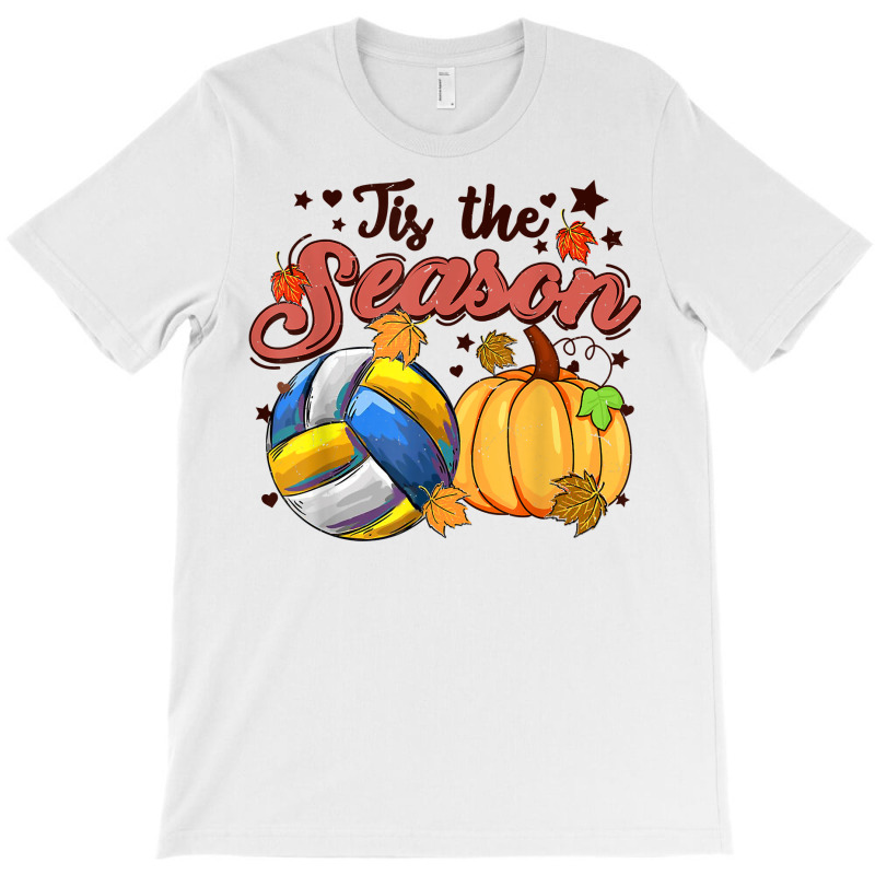 Tis The Season Volleyball Season Fall Vibes Autumn Retro T Shirt T-shirt | Artistshot