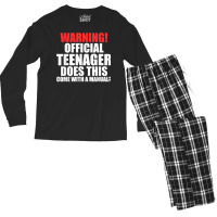 Warning! Offficial Teenager Come 13th Birthday Teenager T Shirt Men's Long Sleeve Pajama Set | Artistshot