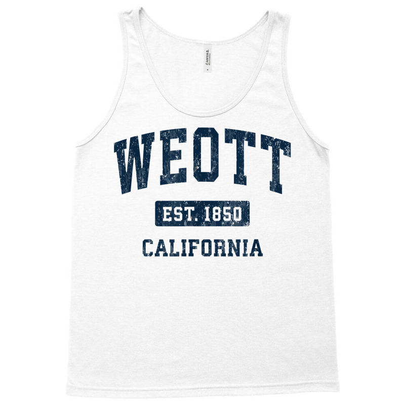 Weott California Ca Vintage Athletic Sports Design T Shirt Tank Top | Artistshot