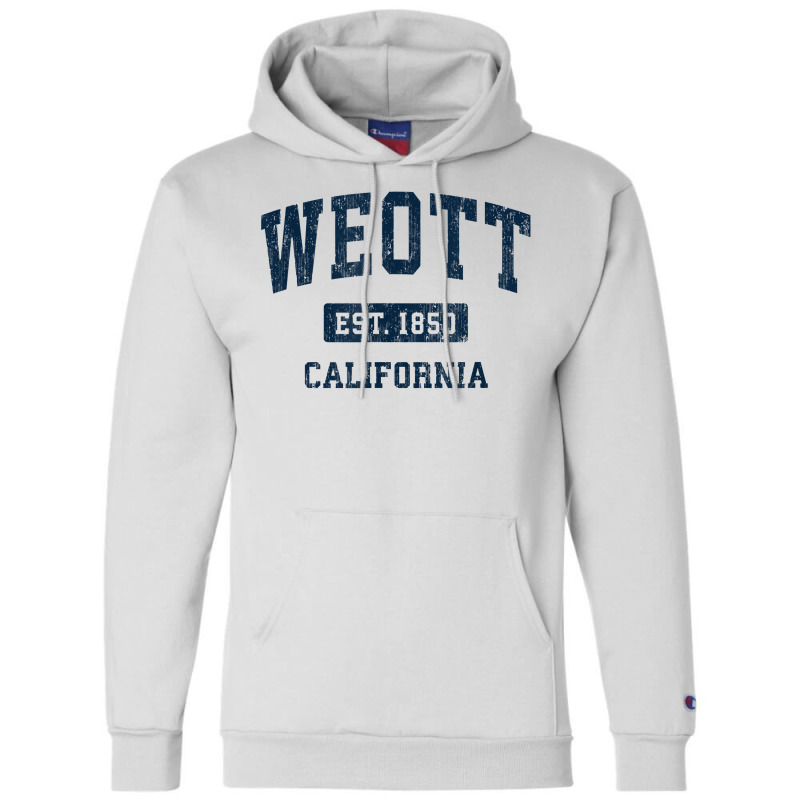 Weott California Ca Vintage Athletic Sports Design T Shirt Champion Hoodie | Artistshot